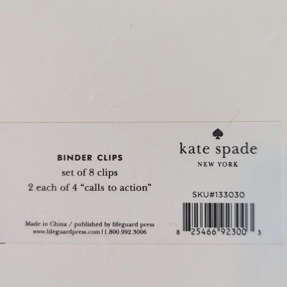 Kate Spade New Binder Clips